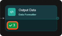 Task status icon of the Output Data task