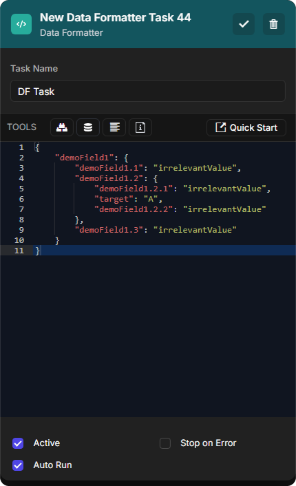 DF Task with the nested JSON