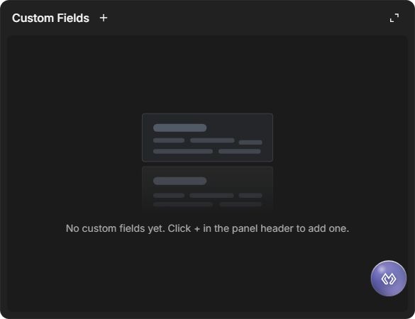 The Custom Fields widget on an incident