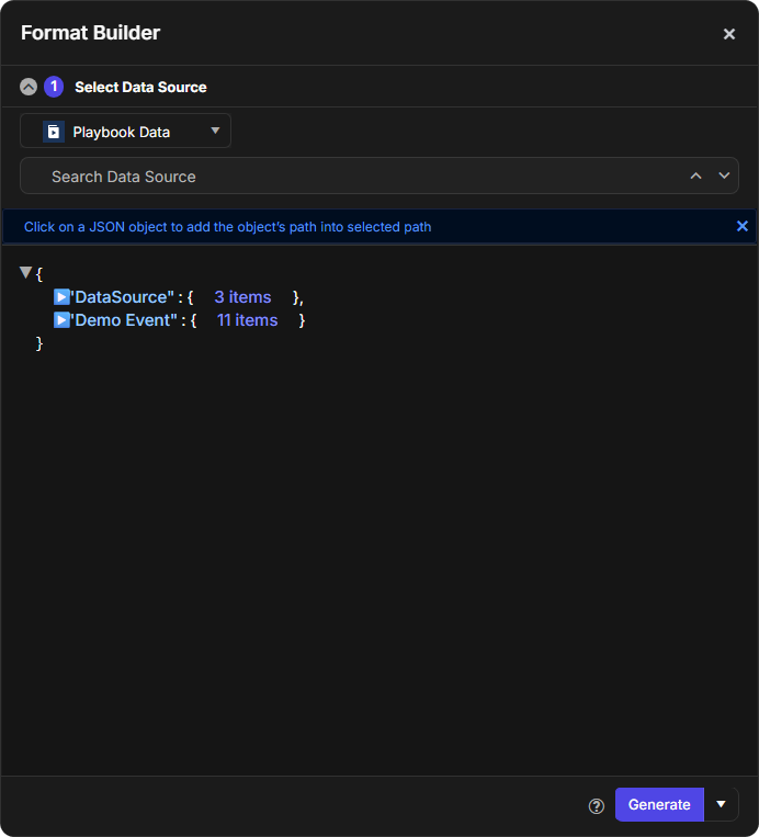 Format Builder window