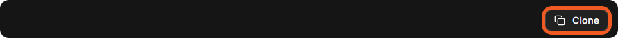 The Clone button at the top right of a system widget