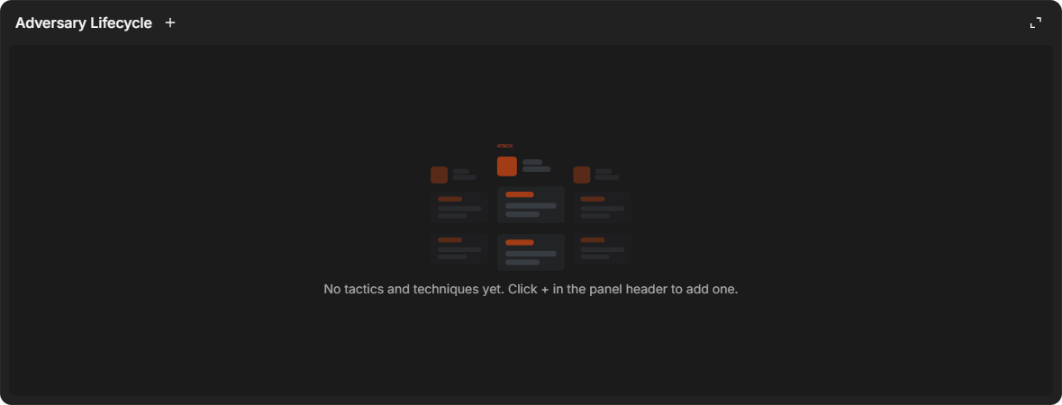 The Adversary Lifecycle widget on an incident