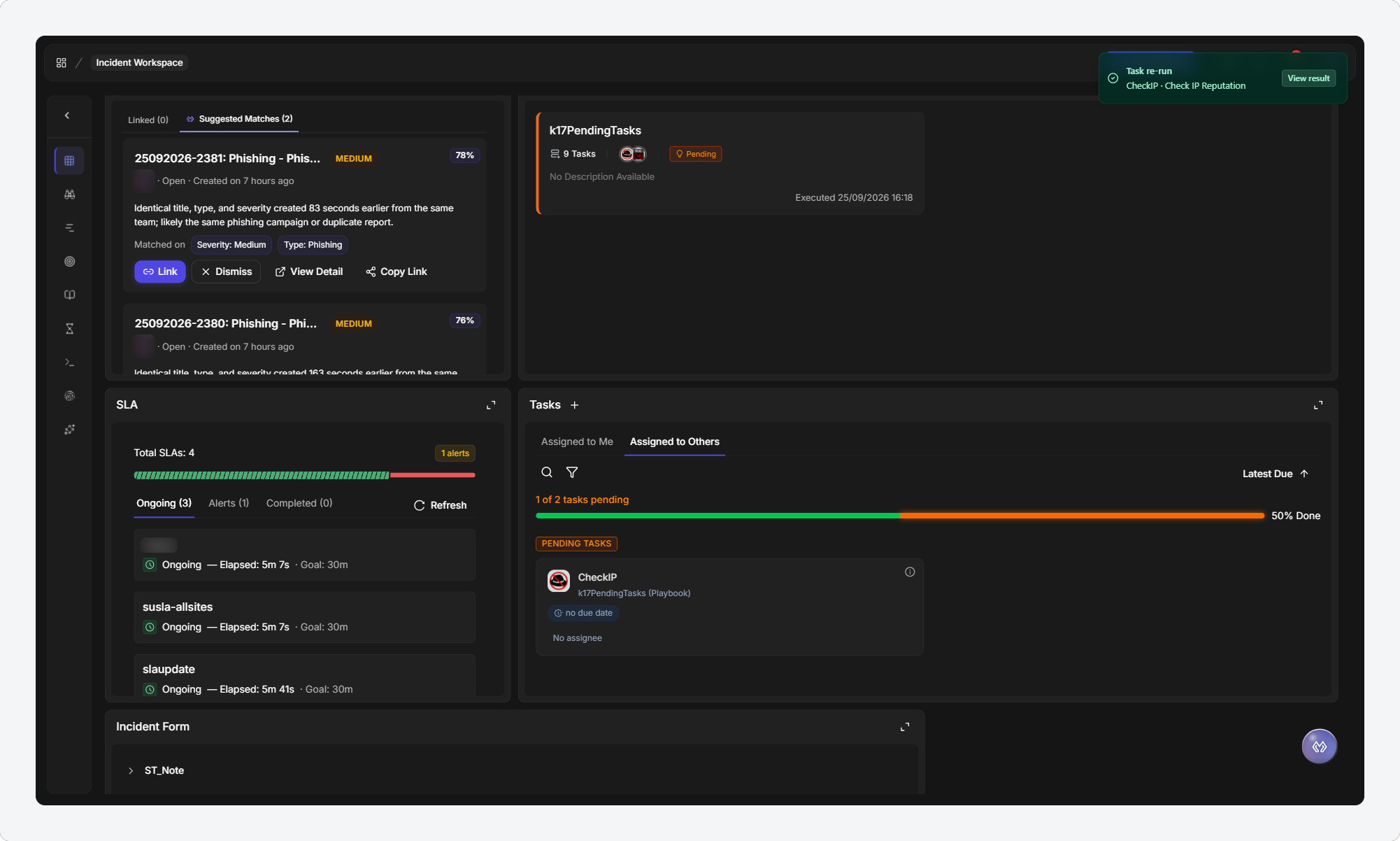Playbook Task Run Confirmation