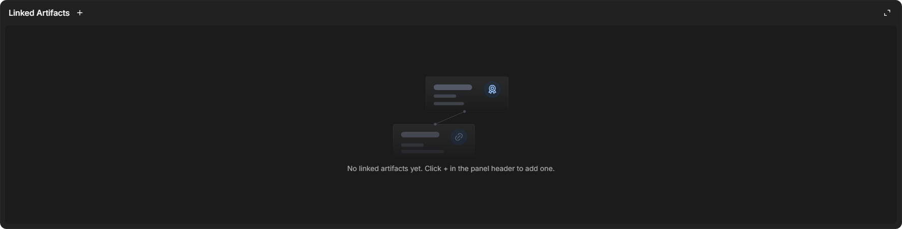 The Linked Artifacts widget on an incident