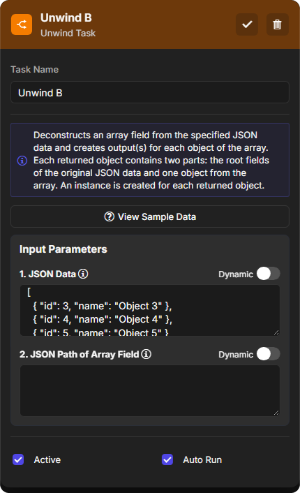 Unwind B JSON Data