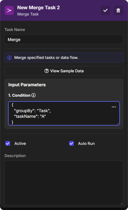 Merge condition grouping by Task A