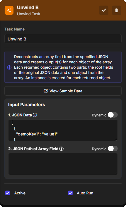 Unwind B JSON Data